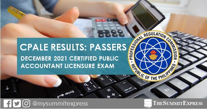 FULL RESULTS: December 2021 CPA board exam list of passers, top 10