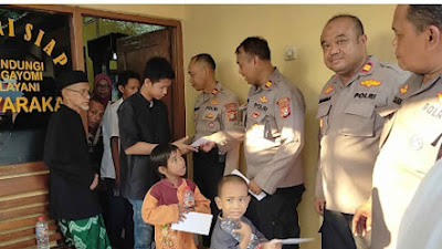 Doa Bersama dan Santunan Anak Yatim Polsek Cakung Untuk Kelancaran Keselamatan Tugas