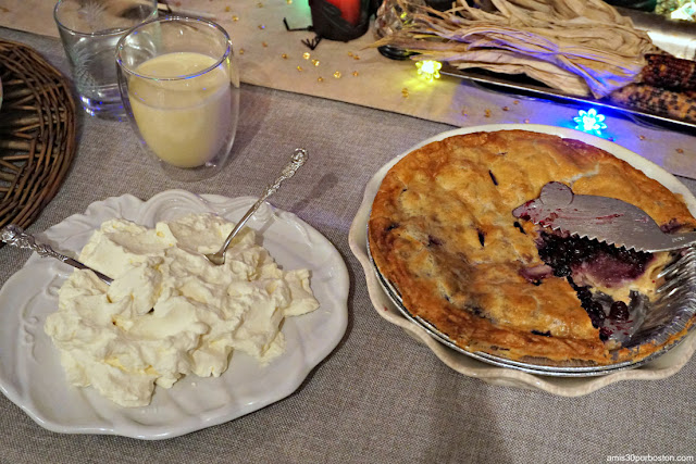 Tarta de Arándanos Salvajes y Helado con Eggnog