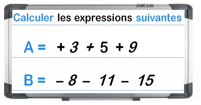 Les nombres relatifs en écriture décimale maths 4éme exercice 1   Calculer les expressions suivantes