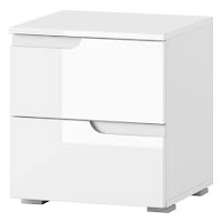 Nightstand with 2 drawers in white