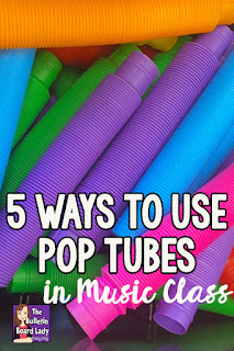 Use pop tubes in music class with these 5 easy ideas. elementary music education, pop toobs, fidget toys, music classroom, music manipulatives.