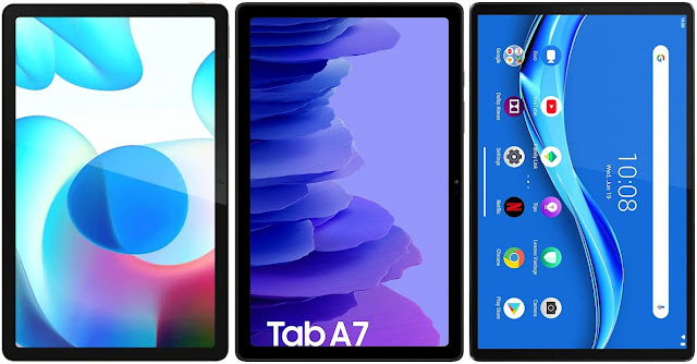 Realme Pad 64 GB vs Samsung Galaxy Tab A7 10.4 32 GB vs Lenovo Tab M10 FHD Plus 64 GB