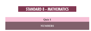 8th Maths Basic Quiz Answer key