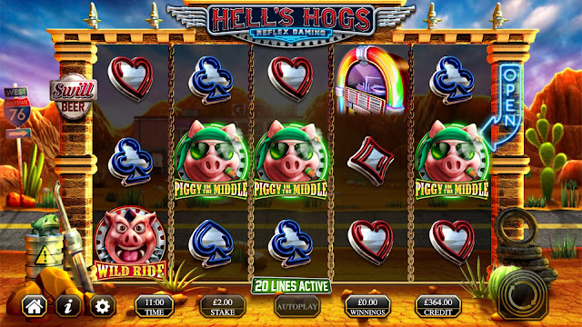 Piggy in the middle game feature | Hell's Hogs from Reflex Gaming