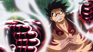 ワンピースアニメ WCI編 870話 ルフィ レイリー 修行 ギア4 弾む男 バウンドマン Luffy Boundman | ONE PIECE ホールケーキアイランド編