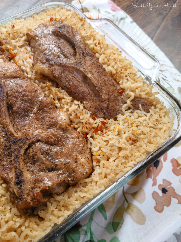 Baked Country-Style Ribs & Rice - A simple recipe for tender country-style pork ribs baked over a bed of perfectly seasoned rice.