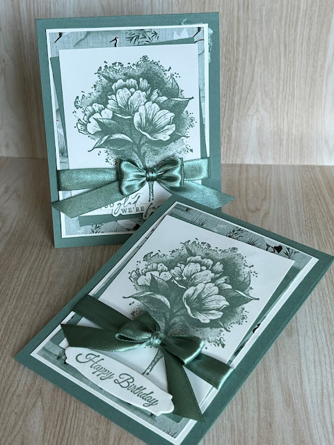 Floral handmade greeting cards using the Stampin' Up! Calming Camellia Host Stamp Set