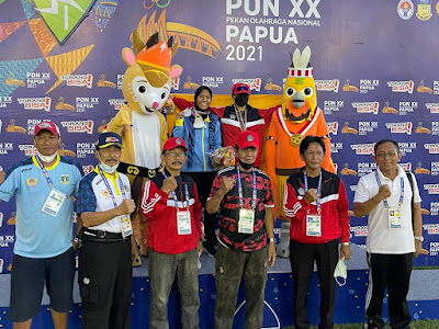 Salah satu dari beberapa atlet yang telah di bina Wahyudi kini telah memiliki prestasi cemerlang salah satunya berprestasi pada PON XX Papua adalah Maesaroh
