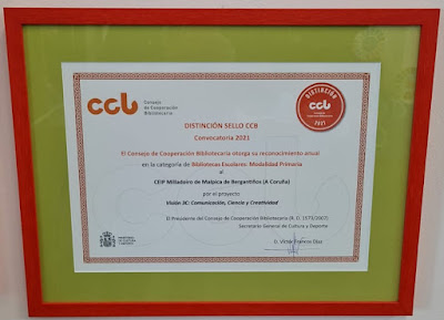 Diploma da Distinción Anual do Sello CCB 2021