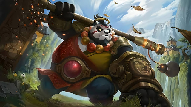 akai monk elite skin mobile legends wallpaper hd