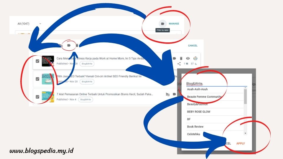 merapikan label di blog platform blogspot