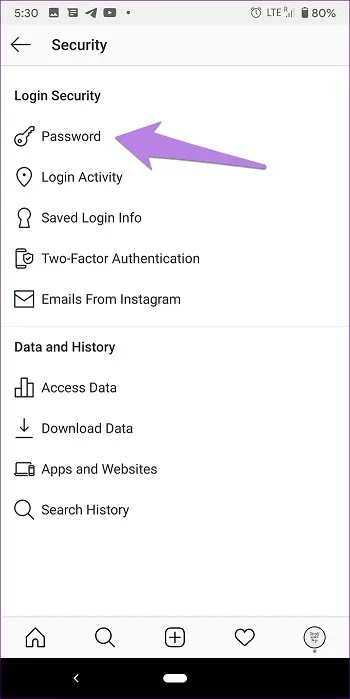 مشكلة قفز حساب Instagram على iPhone