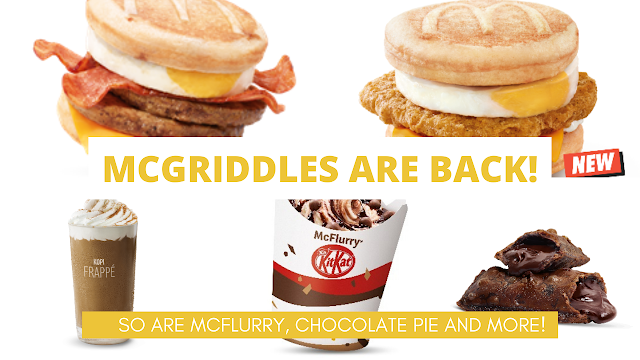 McGriddles is back with NEW Chicken McGriddles with Egg