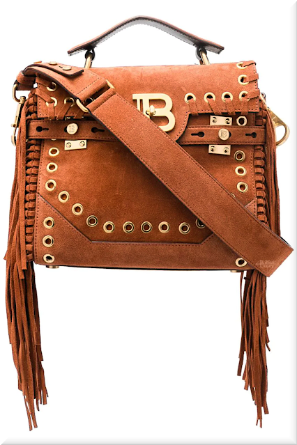 ♦Balmain BBuzz 23 brown suede x Netflix fringed tote bag #balmain #bags #brown #brilliantluxury