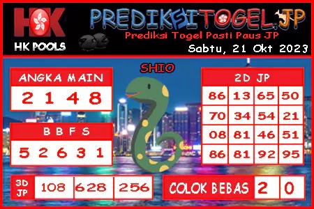 Prediksi Togel Hongkong JP Sabtu 21 oktober 2023