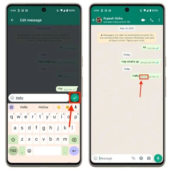 كيفية تحرير رسالة خاطئة مرسلة على WhatsApp Android