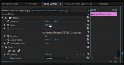 Cara Mengubah Ukuran size (Memperbesar dan Mengecilkan) Gambar di Adobe Premiere Pro Cc