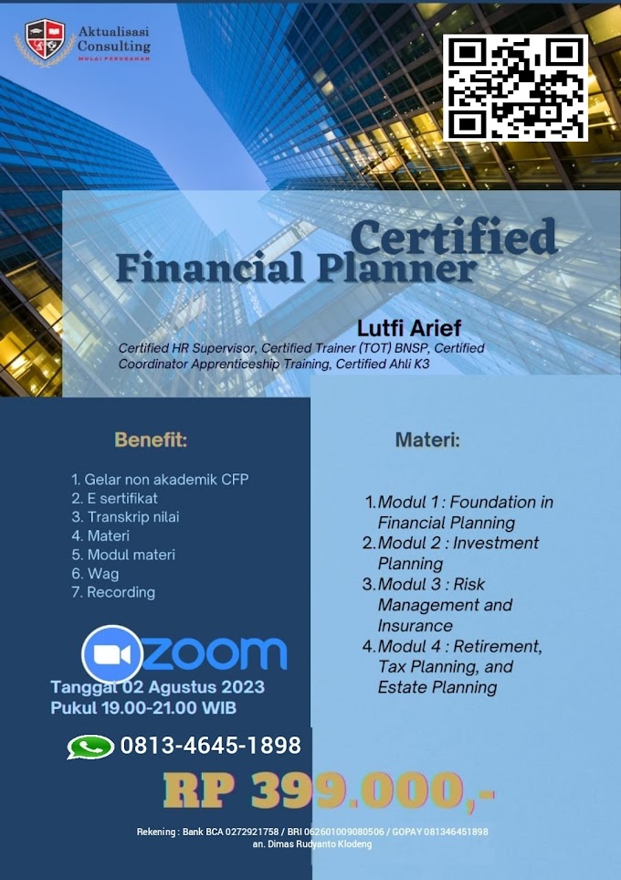 WA.0813-4645-1898 | Certified Financial Planner (CFP) 2 Agustus 2023