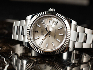 Rolex «Datejust» actual con el bisel estriado característico.