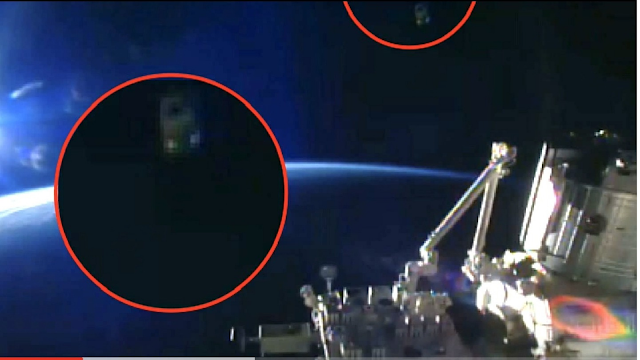 A closer look at the UFO at the ISS.