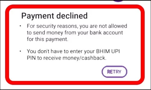 How To Fix PhonePe Payment Declined For Security Reasons, You Are Not Allowed To Send Money... Problem Solved