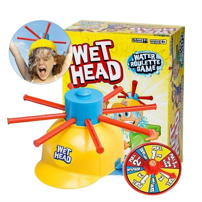 Wet Head Game, Funny Wet Hat Water Challenge Roulette Game, Game Hat for Children, Turntable Wet Head for Family Party