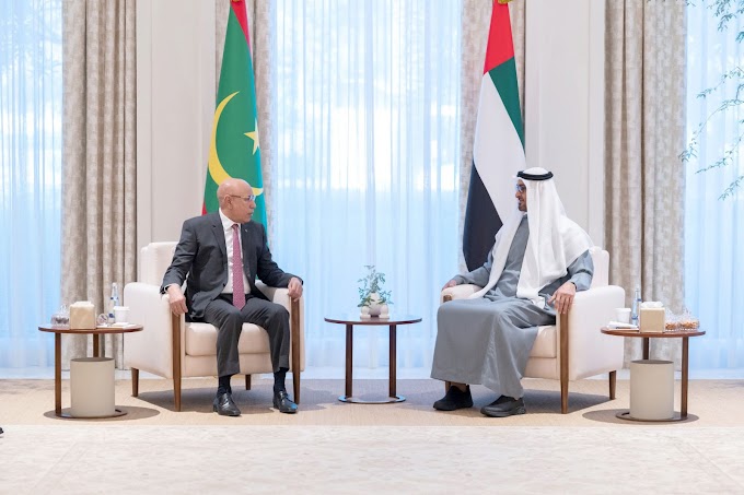 Mohamed bin Zayed receives Mauritanian President
