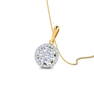 bezel diamond pendant