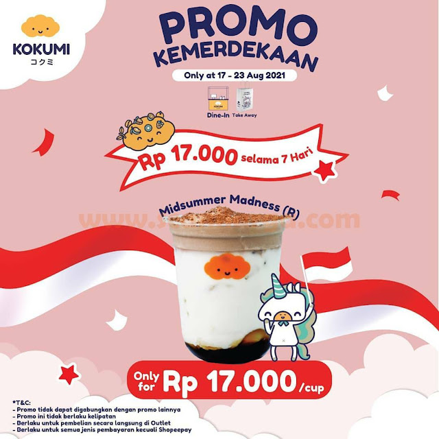 Promo KOKUMI KEMERDEKAAN DISKON 17%