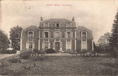 carte postale ancienne maison bourgeoise corny