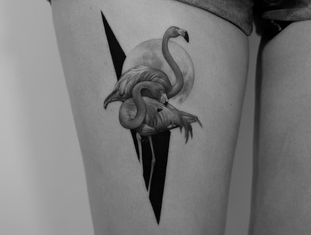 Tatuagens femininas de flamingos para se inspirar