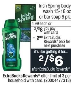 FREE Irish Spring Body Wash + Money Maker at CVS