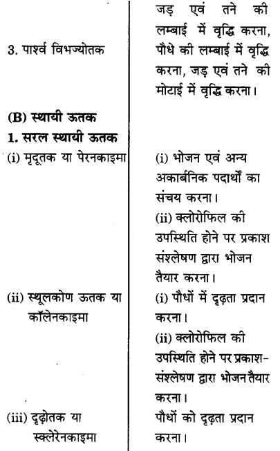 Solutions Class 9 विज्ञान Chapter-6 (ऊतक)