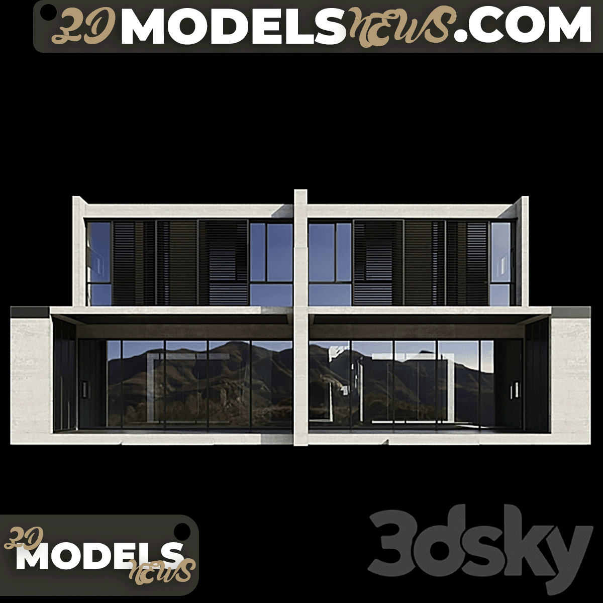 Building Model Modern House 03 2