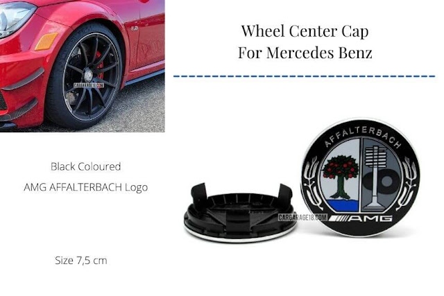Black AMG AFFALTERBACH Logo Wheel Center Cap Size 75mm For Mercedes Benz