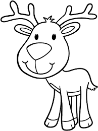 Printable Christmas Santa Deer Coloring Pages