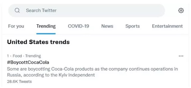 Calls to boycott Coca-Cola grow after the company refuses to pull out of Russia
