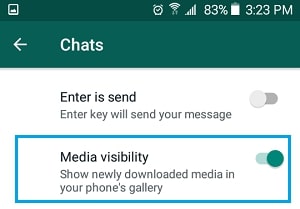 موقع تخزين صور ملف تعريف WhatsApp