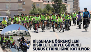 Bilgehane Öğrencileri Bisikletleriyle Güvenli Sürüş Etkinliğine Katılıyor