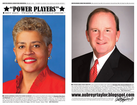 PAGES (28-29) - MAY 2023 "POWER PLAYERS" EDITION OF HOUSTON BUSINESS CONNECTIONS NEWSPAPER©