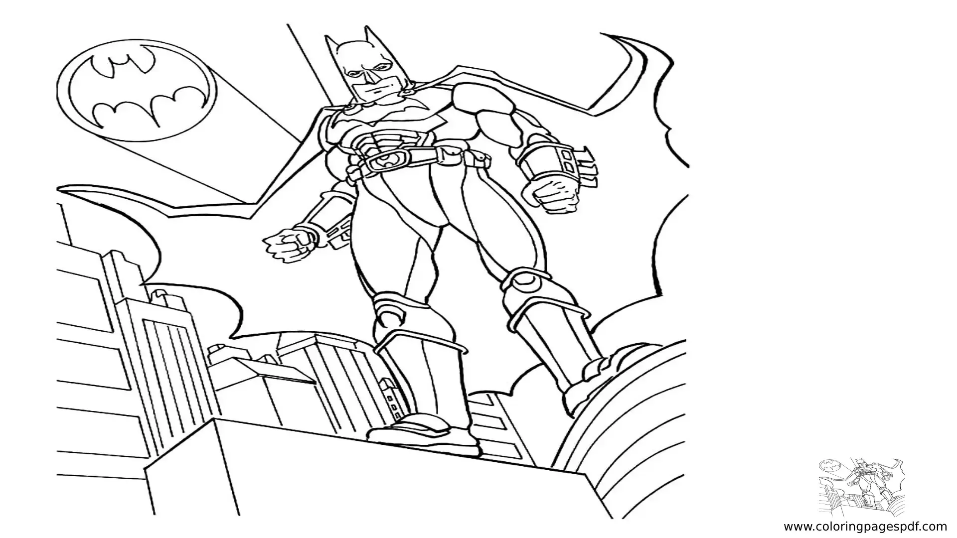 Coloring Pages Of Batman With The Bat-Signal
