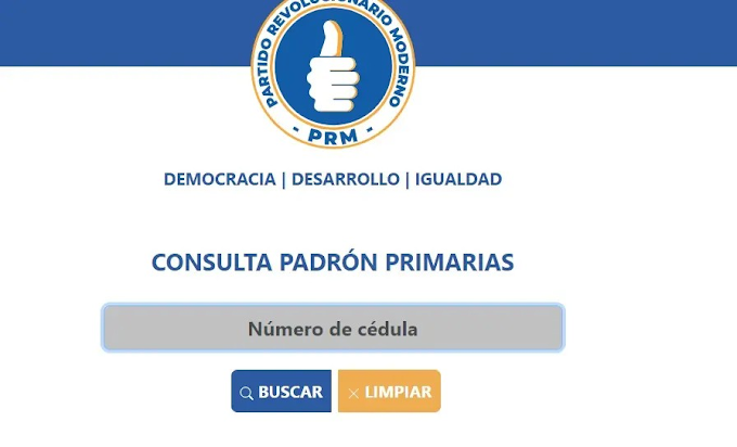 ¿Como verificar si estás en el padrón del PRM ? Para votar en la primaria este 1 de octubre 