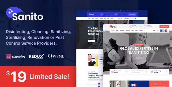 Best Sanitizing and Cleaning WordPress Theme