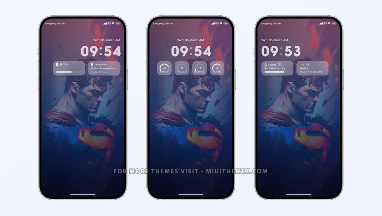 Superman Dark Mode Theme for Xiaomi Redmi Phones