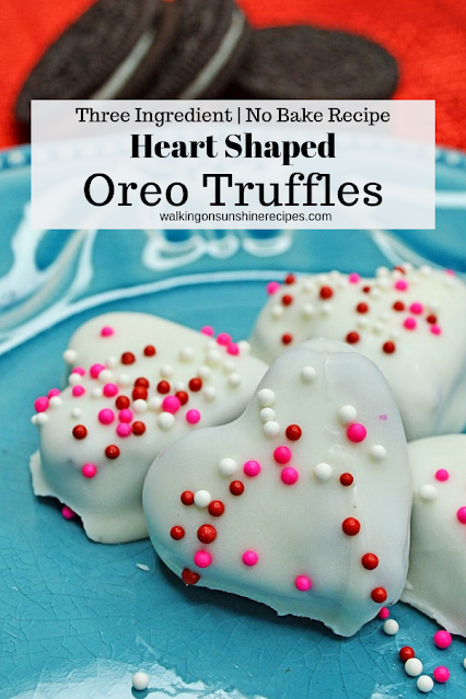 heart shaped oreo truffles