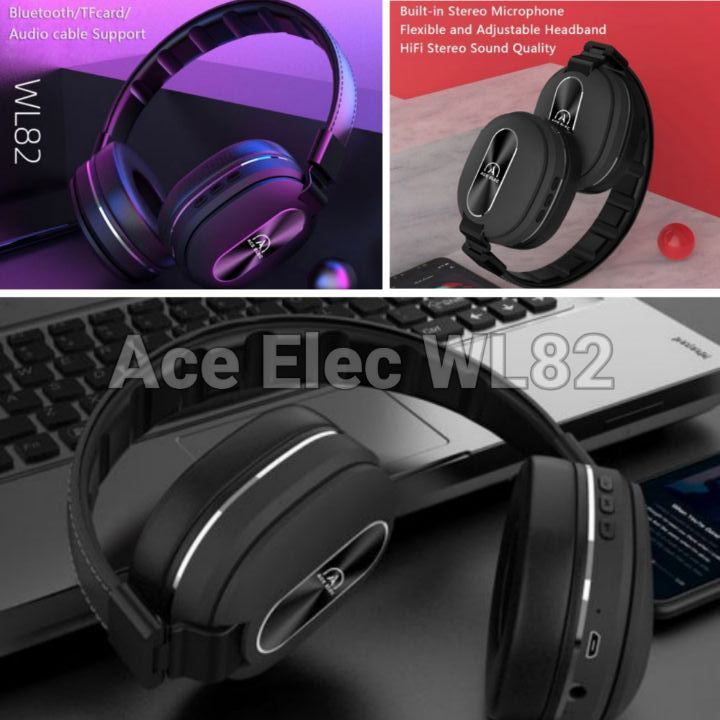Ace Elec Headset: WL82 HiFi Stereo Foldable Cordless BT5.0 Headphones with Built-in Mic - Gift Ideas