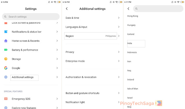 Change Font Style in Xiaomi MIUI Global ROM - Change Region Method