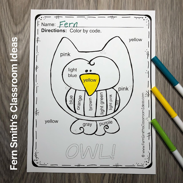 Click Here to Download This Color By Code Funky Kindergarten Know Your Colors and Know Your Numbers Funky Owls Printable Worksheet Bundle For Your Students Today!