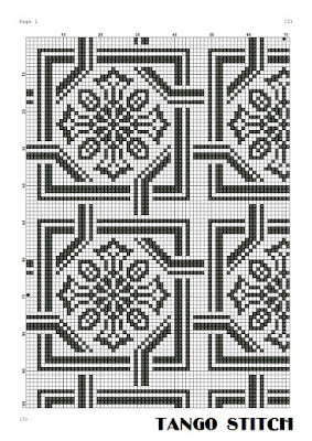 Easy Celtic black cross stitch ornament embroidery pattern